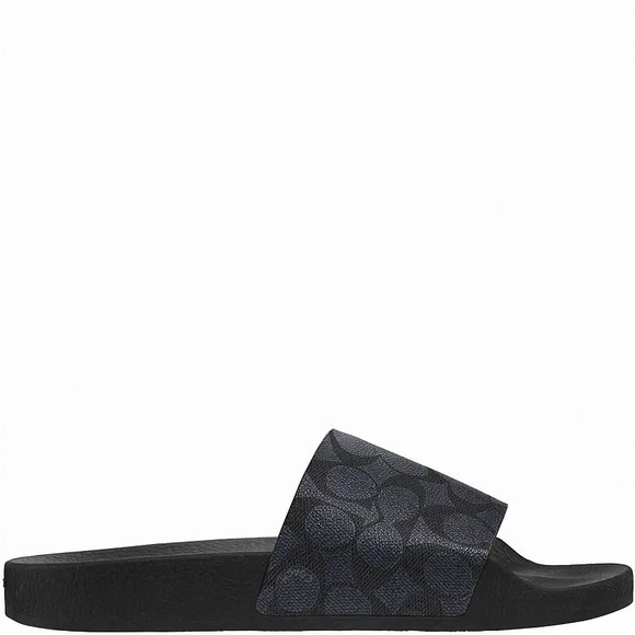 Coach men’s monogram all over coated canvas logo slides NEW Men's Coach Slides Coach Men main image 3